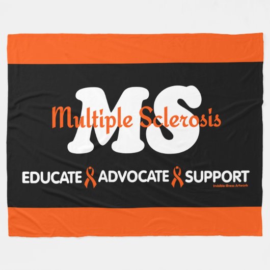 Advocate-ondersteuning opleiden...MS Fleece Deken (Voorkant (Horizontaal))