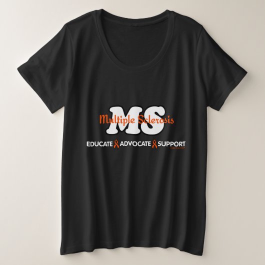 Advocate-ondersteuning opleiden...MS Grote Maat T-shirt (Design voorkant)