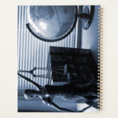 Advocate Planner Law Scales Blue Books Wereldbol (Achterkant)