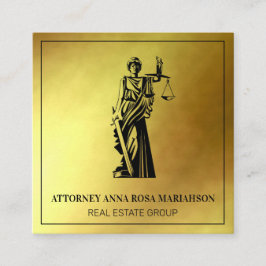 *~* Advocate Scales Gold Foil AP15 Vierkante Visitekaartje