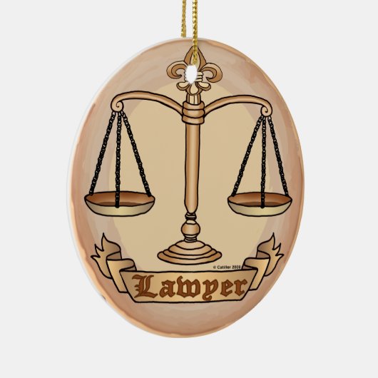 Advocate Scales Keramisch Ornament (Rechts)