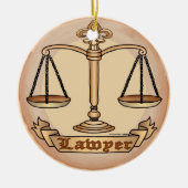 Advocate Scales Keramisch Ornament (Voorkant)