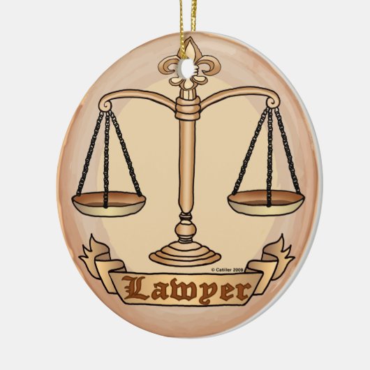 Advocate Scales Keramisch Ornament (Links)