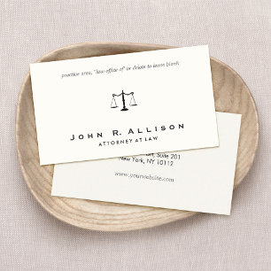 Advocate Scales of Justice Visitekaartje