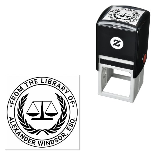 Advocate Schalen van Justitie #4 Wet Juridische Bi Zelfinktende Stempel (In situ)