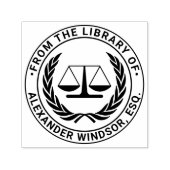 Advocate Schalen van Justitie #4 Wet Juridische Bi Zelfinktende Stempel (Design)