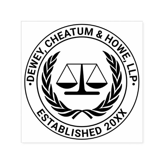 Advocate Schalen van Justitie 4S advocatenkantoor Zelfinktende Stempel (Design)