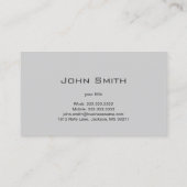 Advocate Simple Plain Blue Law Kantoor Attorney Visitekaartje (Achterkant)