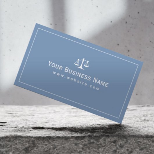 Advocate Simple Plain Blue Law Kantoor Attorney Visitekaartje