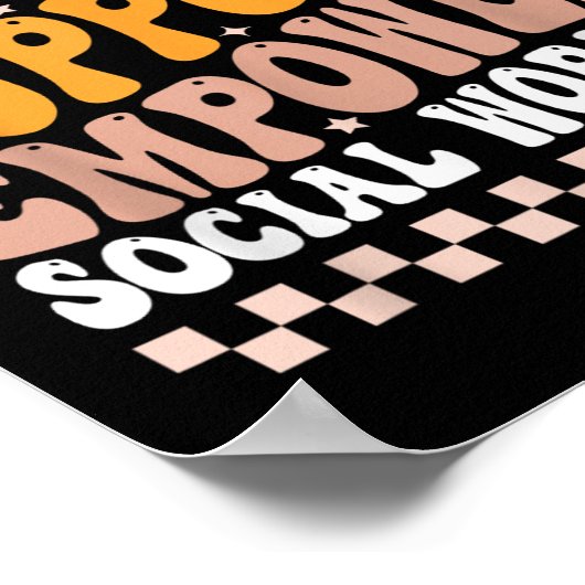 Advocate Support Empowerment Maatschappelijk Werk Poster (Hoek)