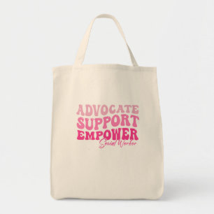 Advocate Support maakt Groovy Social Worker Afstud Tote Bag