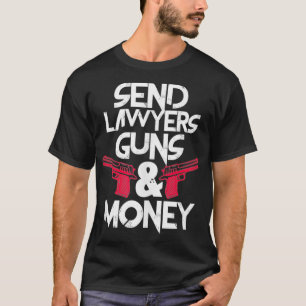 Advocate voor advocaten Pistolen en geld Funny Law T-shirt