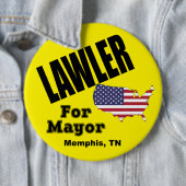 Advocate voor burgemeester Pin Ronde Button 6,0 Cm (In situ)