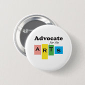 Advocate voor de Kunsten Ronde Button 5,7 Cm (Voorkant /achterkant)