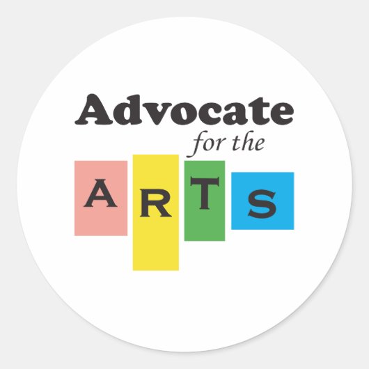 Advocate voor de Kunsten Ronde Sticker (Voorkant)