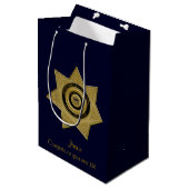 Advocate voor functionarissen, Gold-Blue-Med Gift  Medium Cadeauzakje (Voorkant Gekanteld)