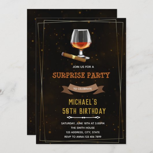 Advocate voor volwassenen met wijn en sigaren kaart (Voorkant / Achterkant)