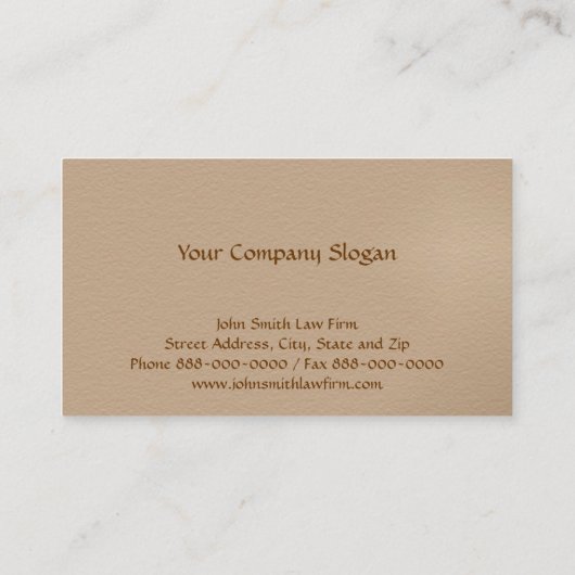 Advocaten bij het Law Lawyer Visitekaartje (Achterkant)