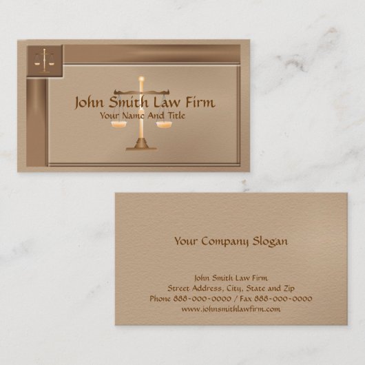 Advocaten bij het Law Lawyer Visitekaartje (Voorkant / Achterkant)