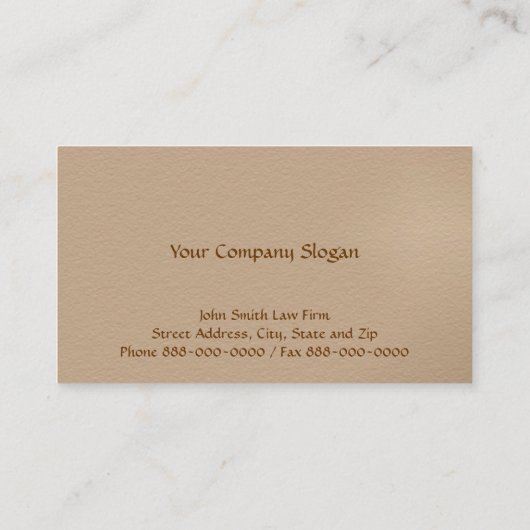 Advocaten bij het Law Lawyer Visitekaartje (Achterkant)