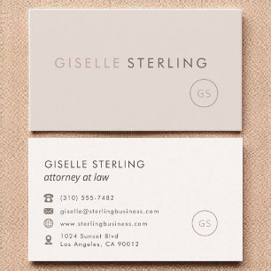 Advocaten bij Law Blush Pink Minimalistische Luxe Visitekaartje