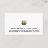 Advocaten bij Law Classic White Gold Seal Visitekaartje (Voorkant)