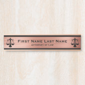 Advocaten bij Law Door Signs Lawyer Roos Gold Deurbordje (Voorkant)