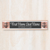 Advocaten bij Law Door Signs Lawyer Roos Gold Deurbordje (Voorkant)