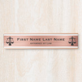 Advocaten bij Law Door Signs Lawyer Roos Gold Deurbordje (Voorkant)