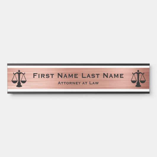Advocaten bij Law Door Signs Lawyer Roos Gold Deurbordje (Voorkant)