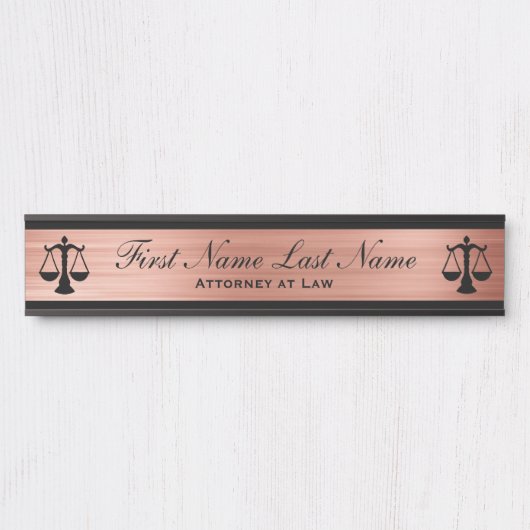 Advocaten bij Law Door Signs Lawyer Roos Gold Deurbordje (Voorkant)