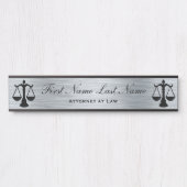 Advocaten bij Law Door Signs Lawyer Silver Deurbordje (Voorkant)
