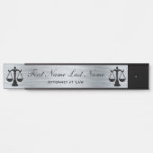 Advocaten bij Law Door Signs Lawyer Silver Deurbordje (Voorkant)