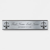 Advocaten bij Law Door Signs Lawyer Silver Deurbordje (Voorkant)