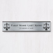 Advocaten bij Law Door Signs Lawyer Silver Deurbordje (Voorkant)