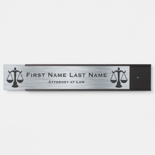 Advocaten bij Law Door Signs Lawyer Silver Deurbordje (Voorkant)