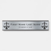 Advocaten bij Law Door Signs Lawyer Silver Deurbordje (Voorkant)