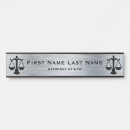 Advocaten bij Law Door Signs Lawyer Silver Deurbordje