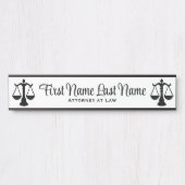 Advocaten bij Law Door Signs Lawyer White Deurbordje (Voorkant)