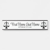 Advocaten bij Law Door Signs Lawyer White Deurbordje (Voorkant)