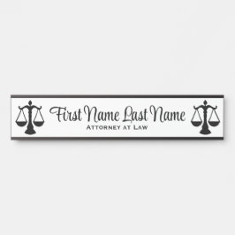 Advocaten bij Law Door Signs Lawyer White Deurbordje