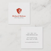 Advocaten bij Law Lawyer Shield Logo Visitekaartje (Voorkant / Achterkant)