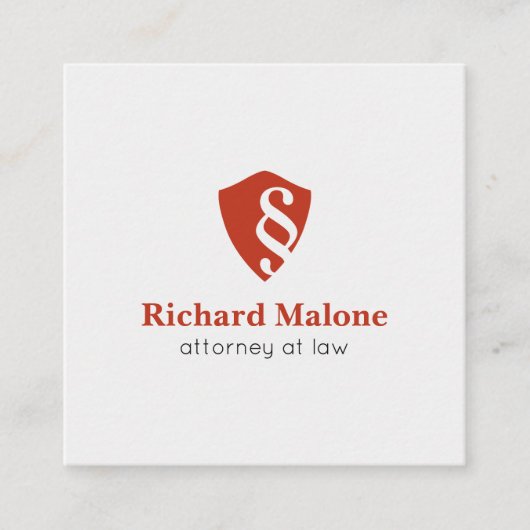 Advocaten bij Law Lawyer Shield Logo Visitekaartje (Voorkant)