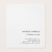 Advocaten bij Law Minimalist Classical Thick Visitekaartje (Buitenkant ongevouwen)