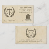 Advocaten bij Law  Parchment Visitekaartje (Voorkant / Achterkant)
