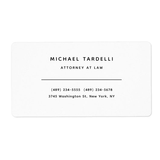 Advocaten bij Minimalist Classical Professional Etiket (Voorkant)