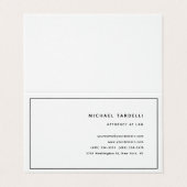 Advocaten bij Minimalist Classical Professional Visitekaartje (Buitenkant ongevouwen)
