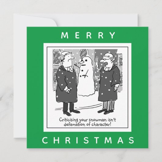Advocaten Defamation of Character Snowman Kaart (Voorkant)