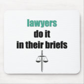 advocaten doen dat in hun briefje muismat (Voorkant)