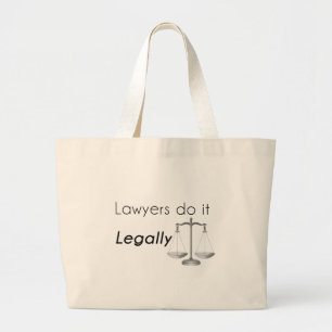 Advocaten doen het! grote tote bag